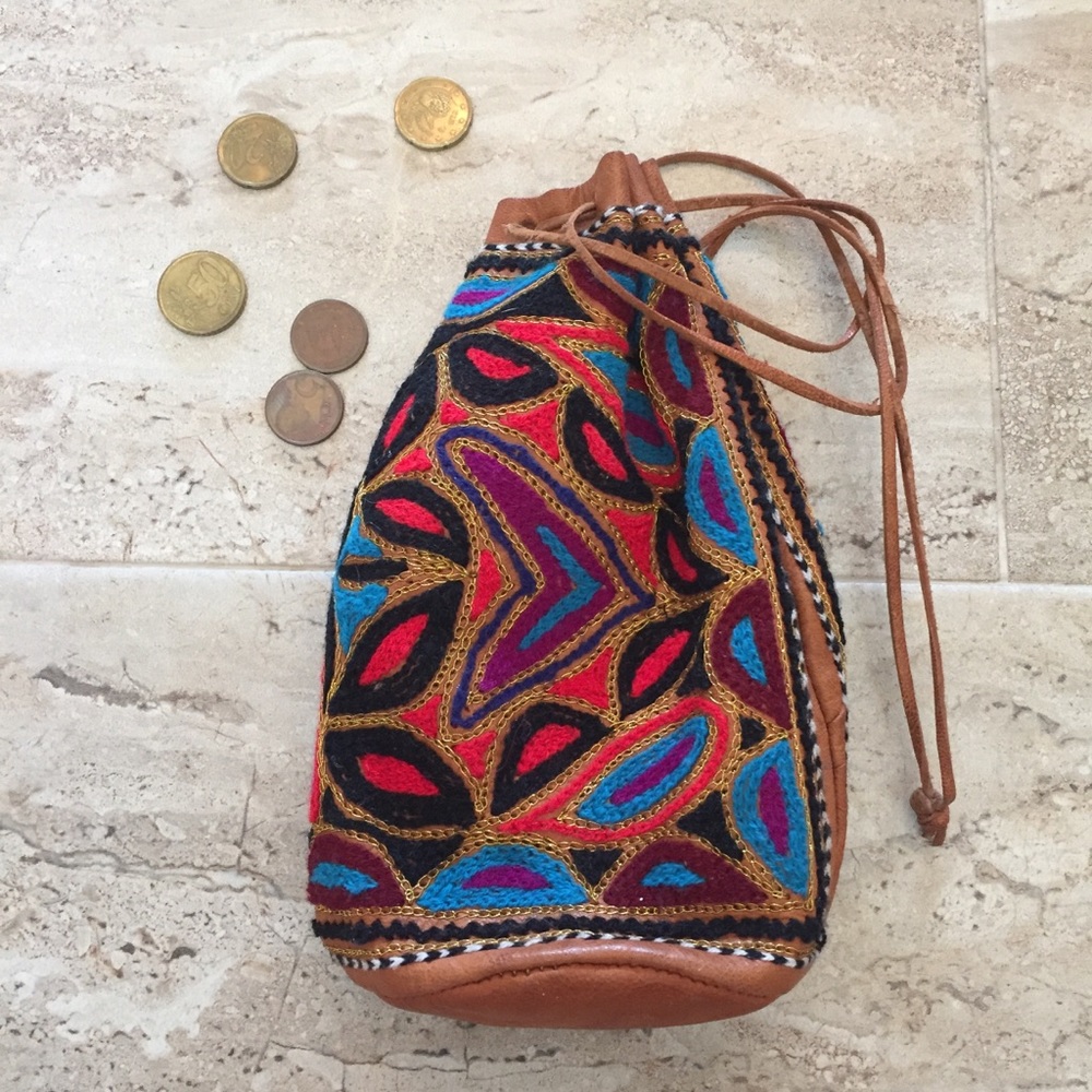 Gypsy boho coin bag purse pouch hand made unique